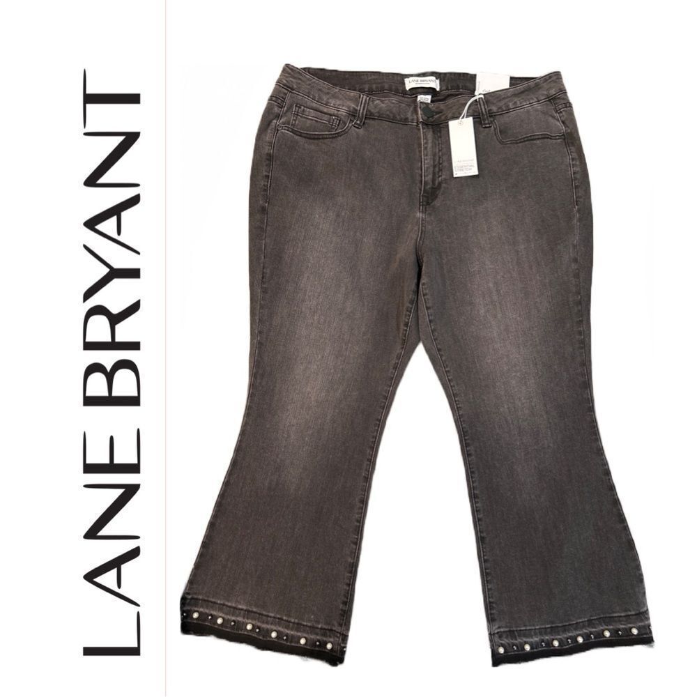 Lane Bryant Essential Stretch Embellished Mid-Rise Super Stretch‎ Bootcut Jeans